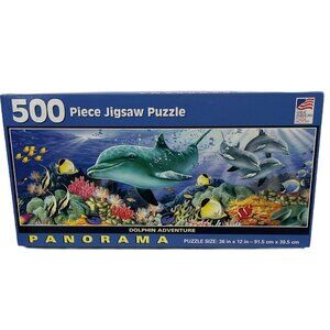 JIgsaw Puzzle Panorama Dolphin Adventure 500 Piece